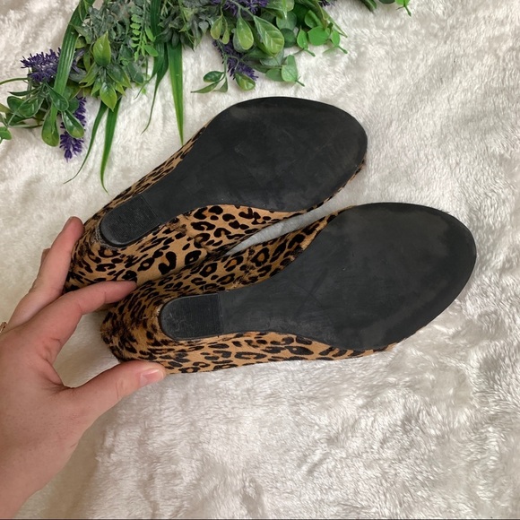 Banana Republic Calf Hair Leopard Print Wedge 7.5 - Picture 8 of 11